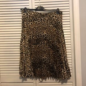 Ellos Size 18 Leopard Pleat Skirt